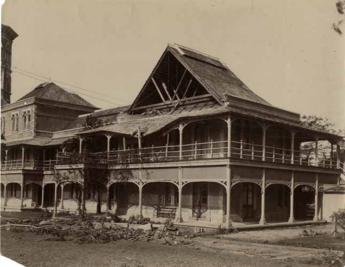 Gable at Mico College blown down in Hurricane 190